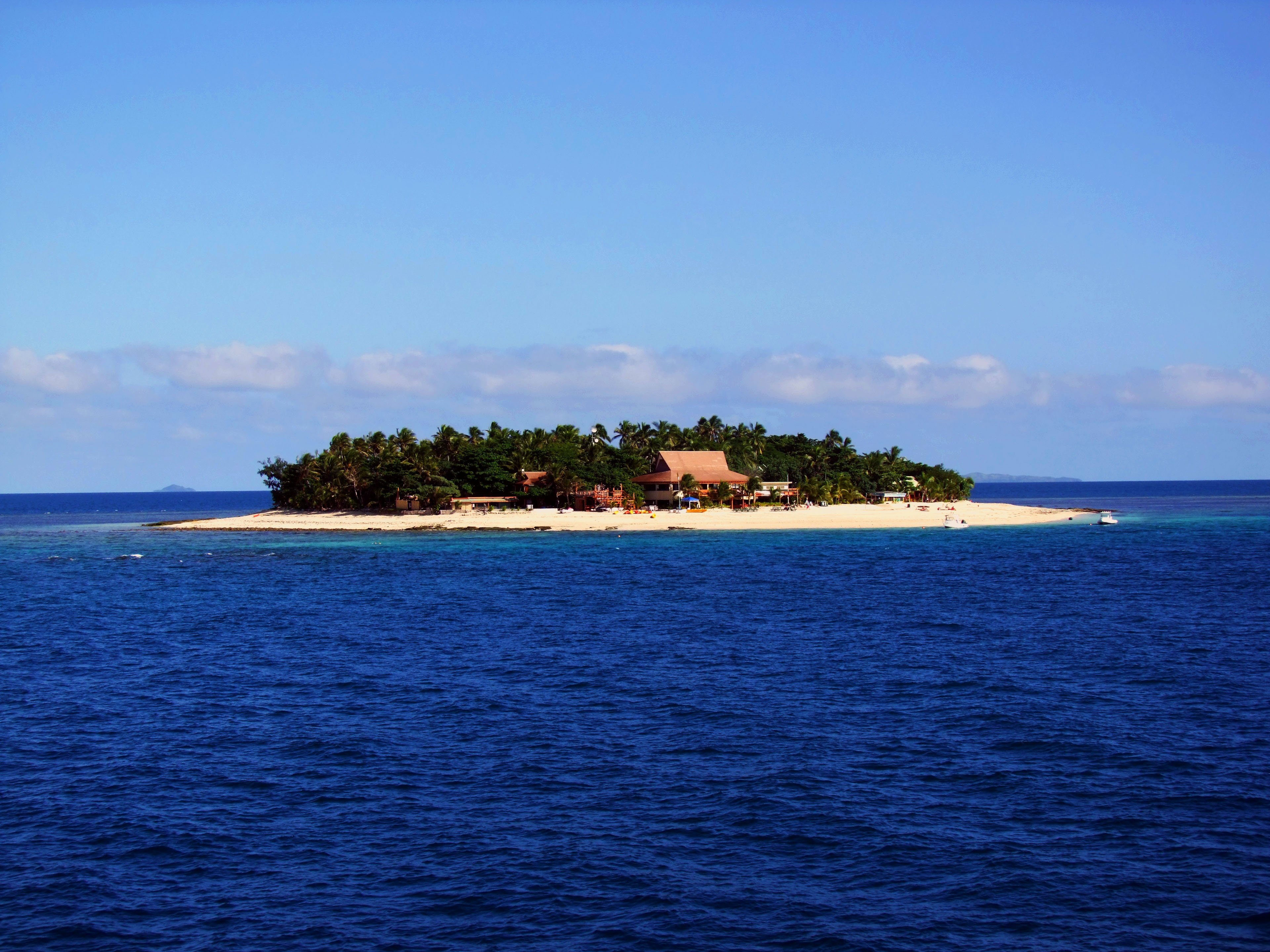 A small palm island in the Fiji group